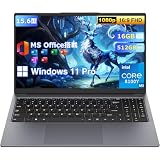 EYY ノートパソコン 15.6型 Core m3-8100Y 16GB/512GB SSD Win11 Pro